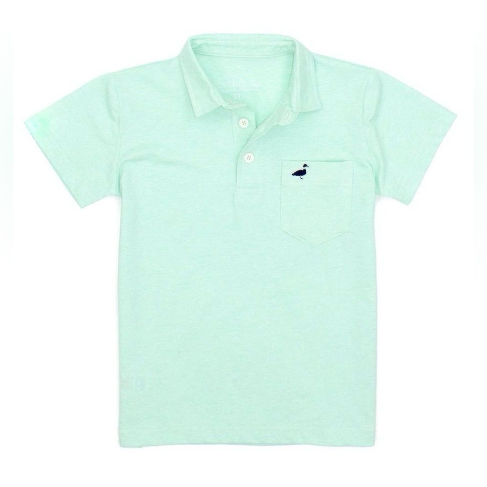 NWT PROPERLY TIED SEAFOAM HARRISON POCKET POLO Size YS (8-9)